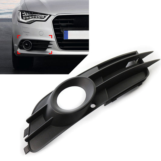 Front Bumper Fog Light Grille Grill Right Side Fit for Audi A6 C7 12-15 Black ABS