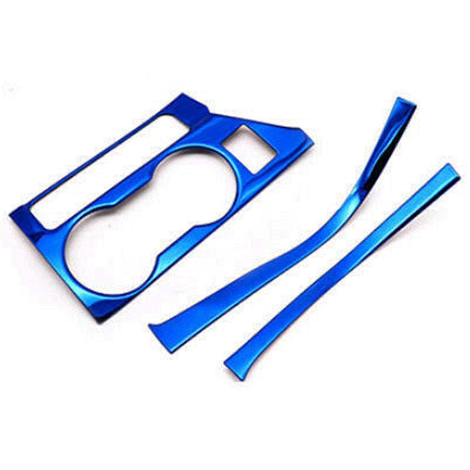 Blue titanium Inner Gear shift panel Water cups trim Fit for Toyota for Corolla 14-18 AT