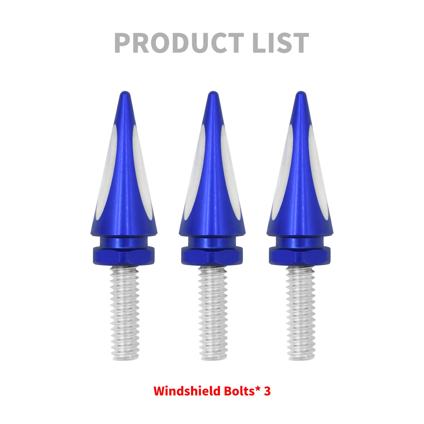 Blue Spike Wind Screen Windshield Bolts for Harley Street Electra Glide 96-2013