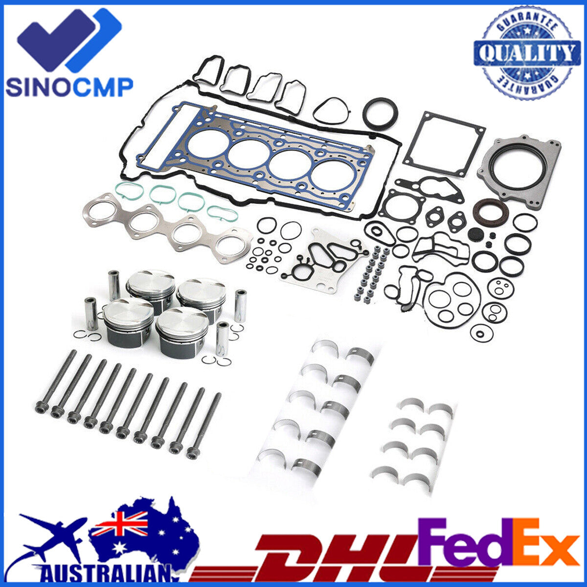Engine Overhaul Rebuild Kit for Mercedes-Benz W203 W204 W211 1.8 Supercharged