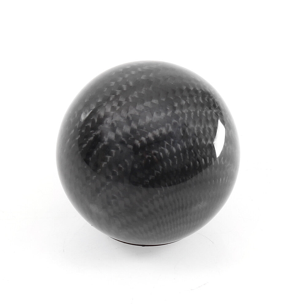 Black Racing Carbon Fiber Manual Car Gear Shift Knob Shifter Lever Aluminum