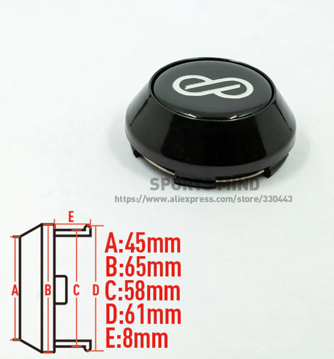 4x68 mm Vossen Grey Black Decal Badge Wheel Center Cap Hub Cap Edge Cap