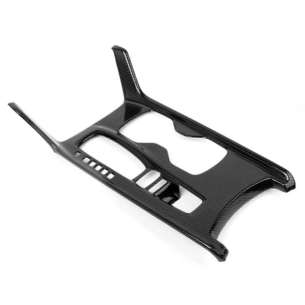 Carbon Fiber Gear Shift Box Water Cup Holder Cover Trim Fit for Honda Accord 2018