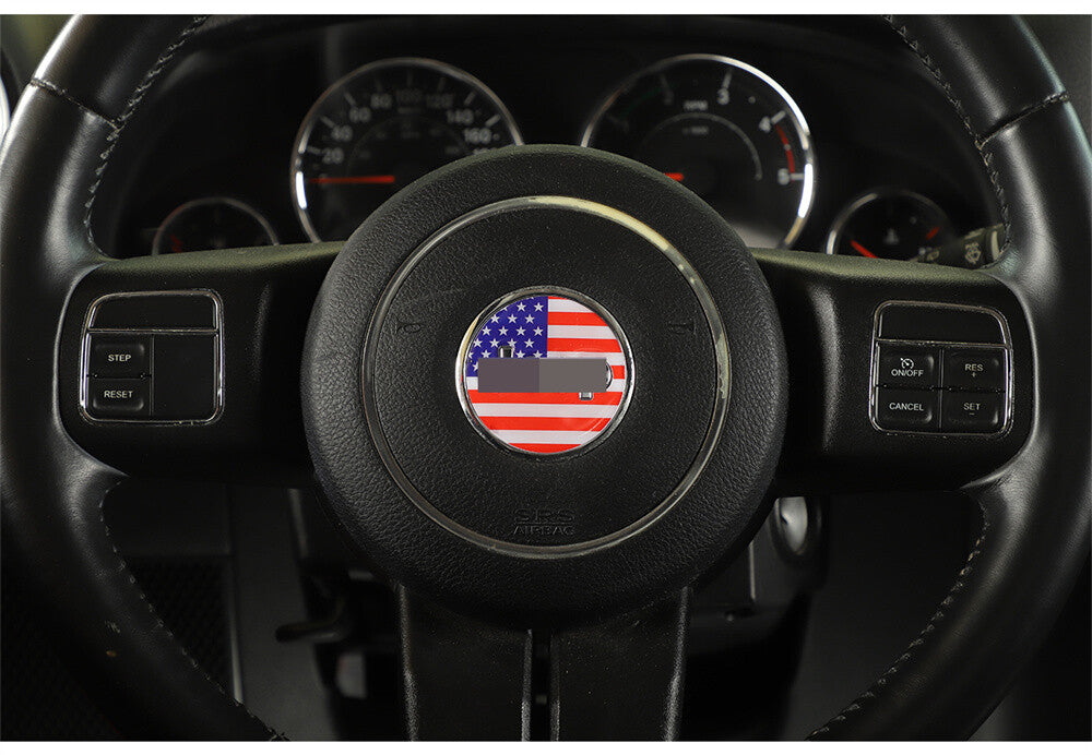Soft Glue Steering Wheel Trim for Jeep for Wrangler JK 11-17 Compass Patriot 2011-16