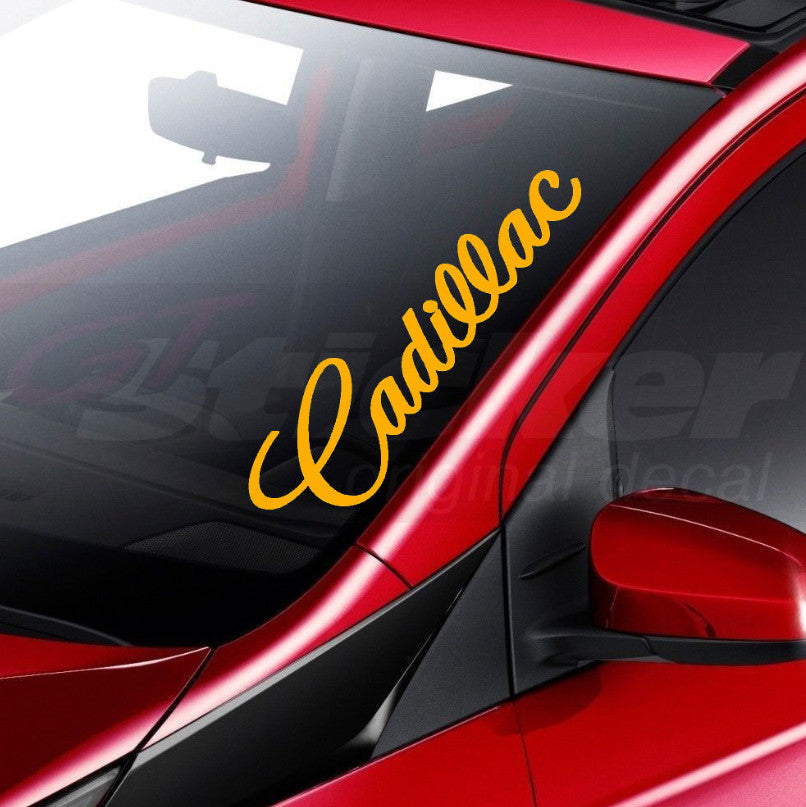 Suitable for Cadillac car body stickers, badges, logos, decals, letters, adhesive, orange