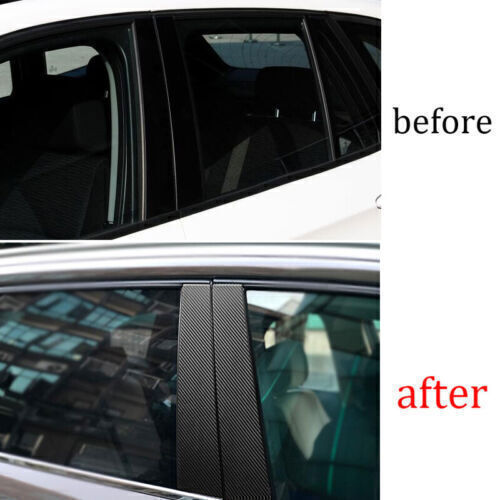for BMW X1 E84 12-15 Carbon Fiber Pillar Post Cover Window Door Trim Sticker 12X