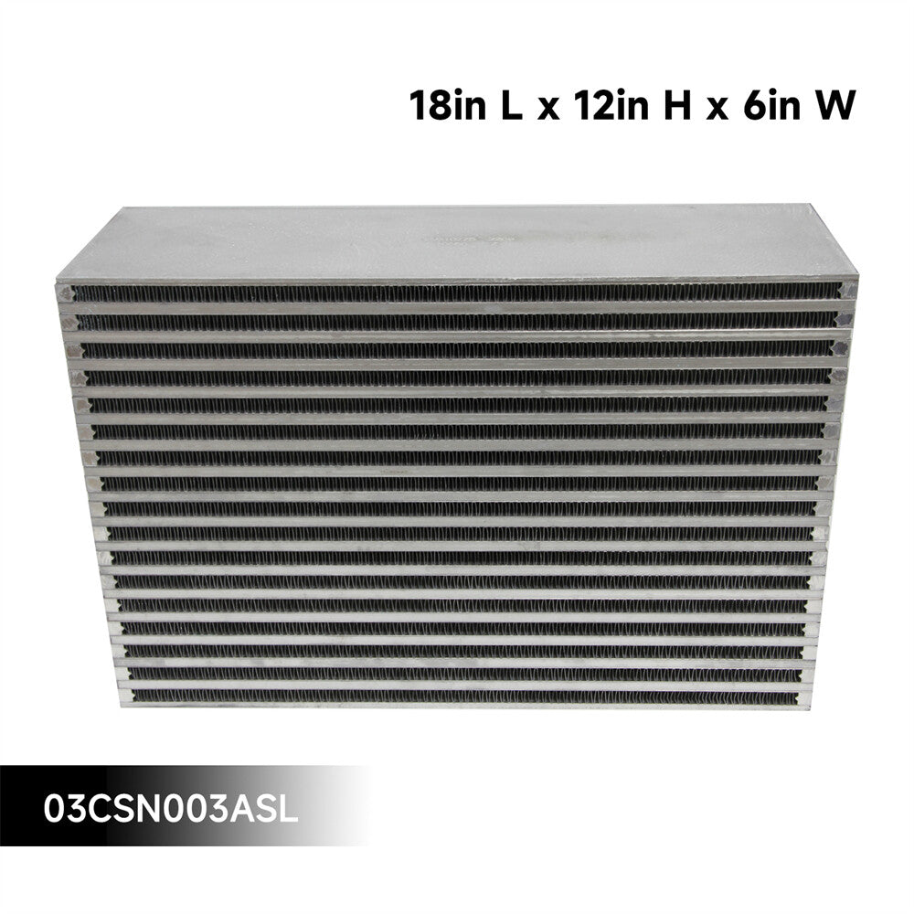 Universal Race High Performance Bar and Plate Air Intercooler Core 18X12X6