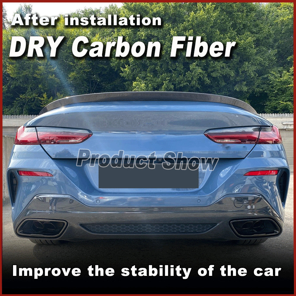 Fit for BMW 8 Series G15 F92 M8 Coupe 2019-23 Dry Carbon Rear Trunk Spoiler Wing