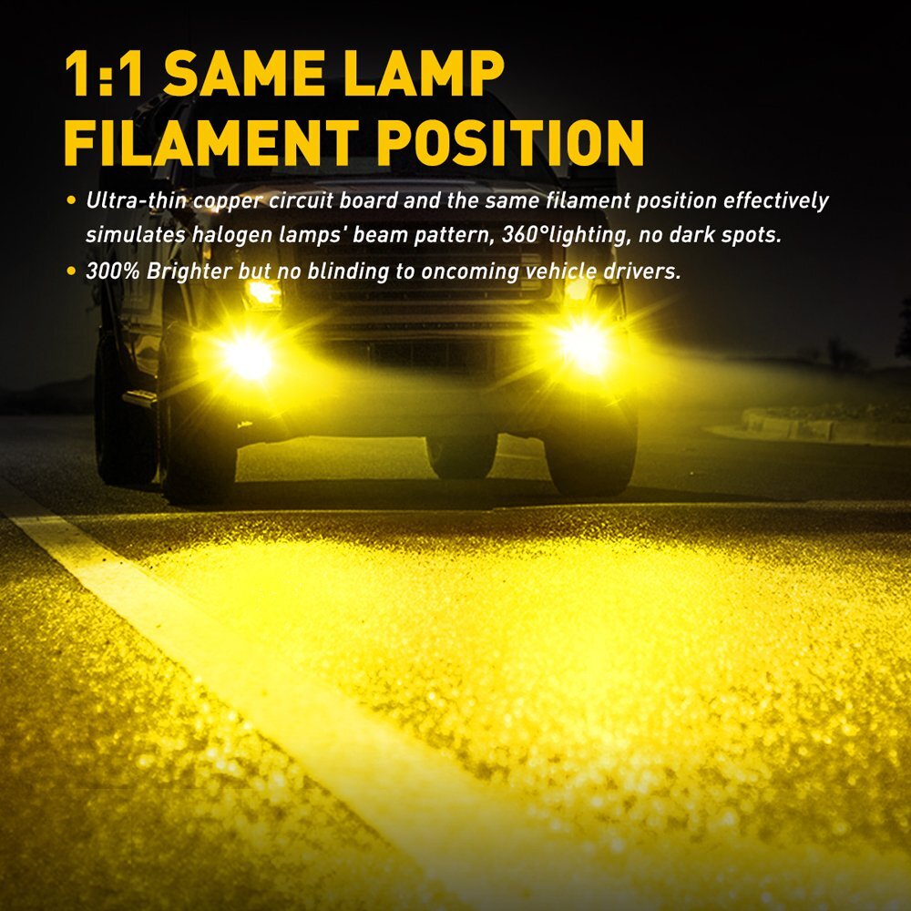 2nd generation 3000K LED 9006 HB4 60W 4000LM SMD LED (DRL)