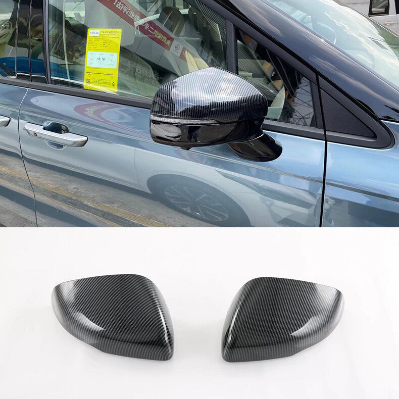 for Kia Carnival 2022-2023 Carbon Fiber Side Door Rearview Mirror Cover Trim Cap