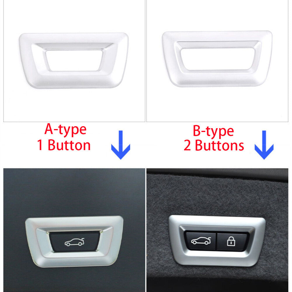 Carbon ABS Tailgate 2 Button Cover for BMW 5 6 7 Series X3 X4 X5 X6 G30 G32 G01