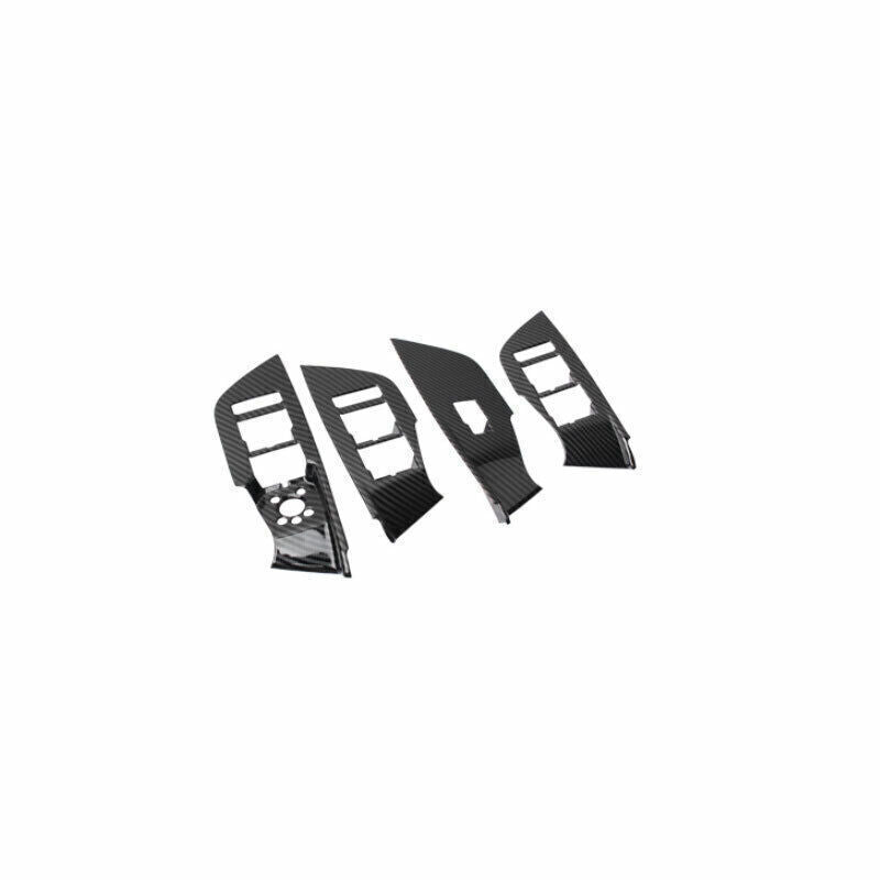 for Audi A6 A7 2019-24 ABS Carbon Fiber Inner Door Window Switch Lift Cover Trim