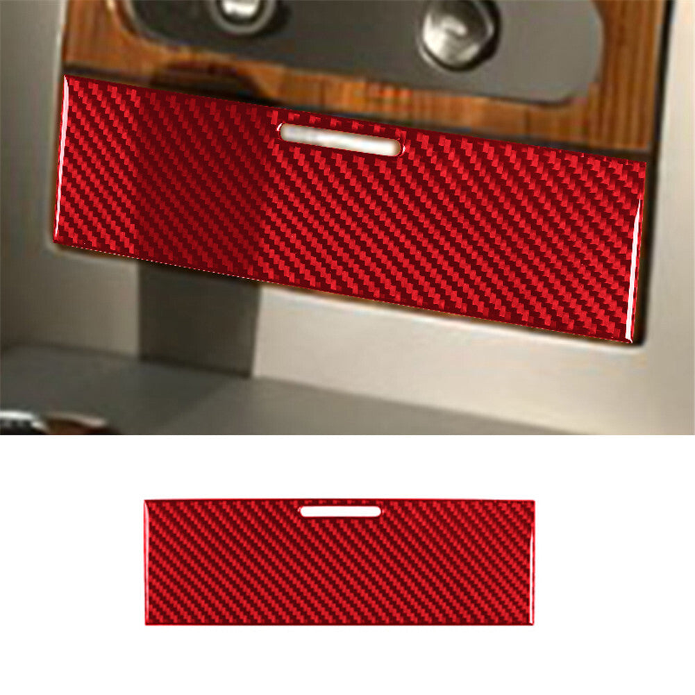 Carbon Fiber Interior Center Storage Cover Trim for Ford F-150 FX4 2004-2008 Red