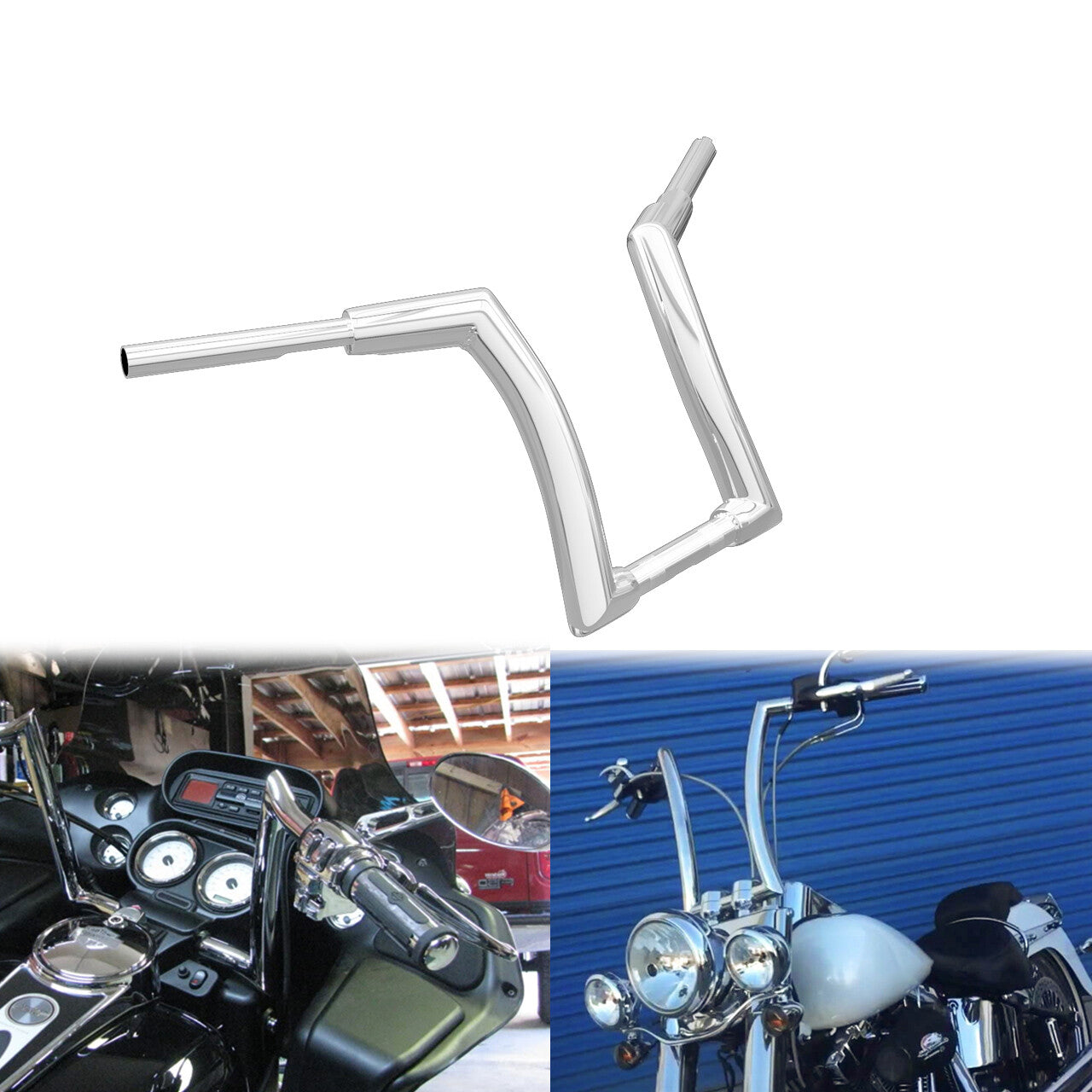 Chrome 14 Ape Hanger Handlebar 1.25 Rise for Harley Street Electra Glide 00-13