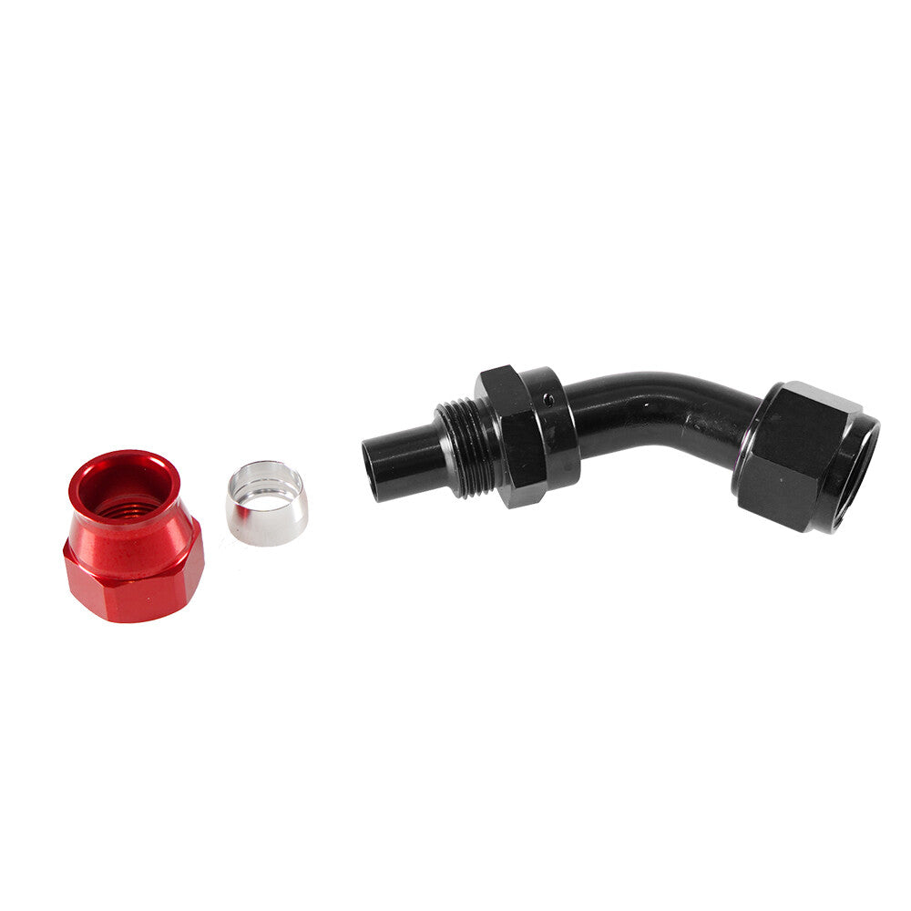 AN8 45 Degree Swivel Hose Line End Fitting Adaptor 8AN for PTFE Hose Line Only