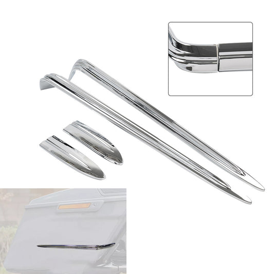 Chrome ABS Hard Saddlebag Lid Accent for Harley Street Glide FLHX Road King FLHR