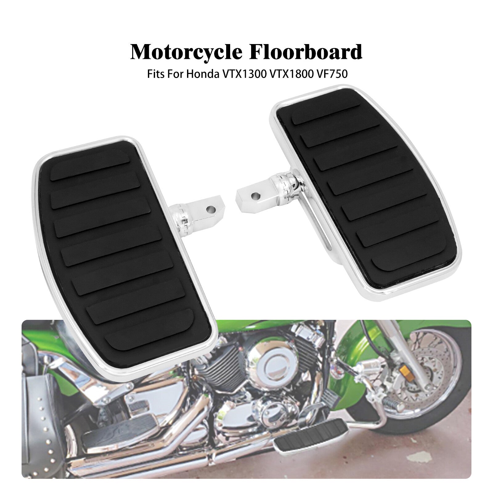 Rider Passenger Floorboard Footboard Fit For VTX1300 VTX1800 SHADOW VT750 04-12