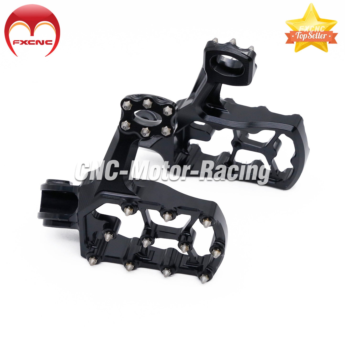 Suitable for KTM 125-530 EXC/EXC-F 1998 - 2016 CNC extended foot spikes and footstools (aluminum).