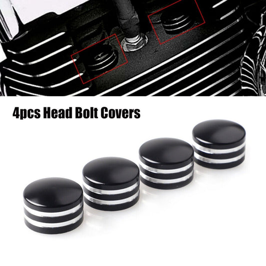 4PCS Motorcycle Head Bolt Covers for Harley Sportster Big Twin 1340 Evo 85-99