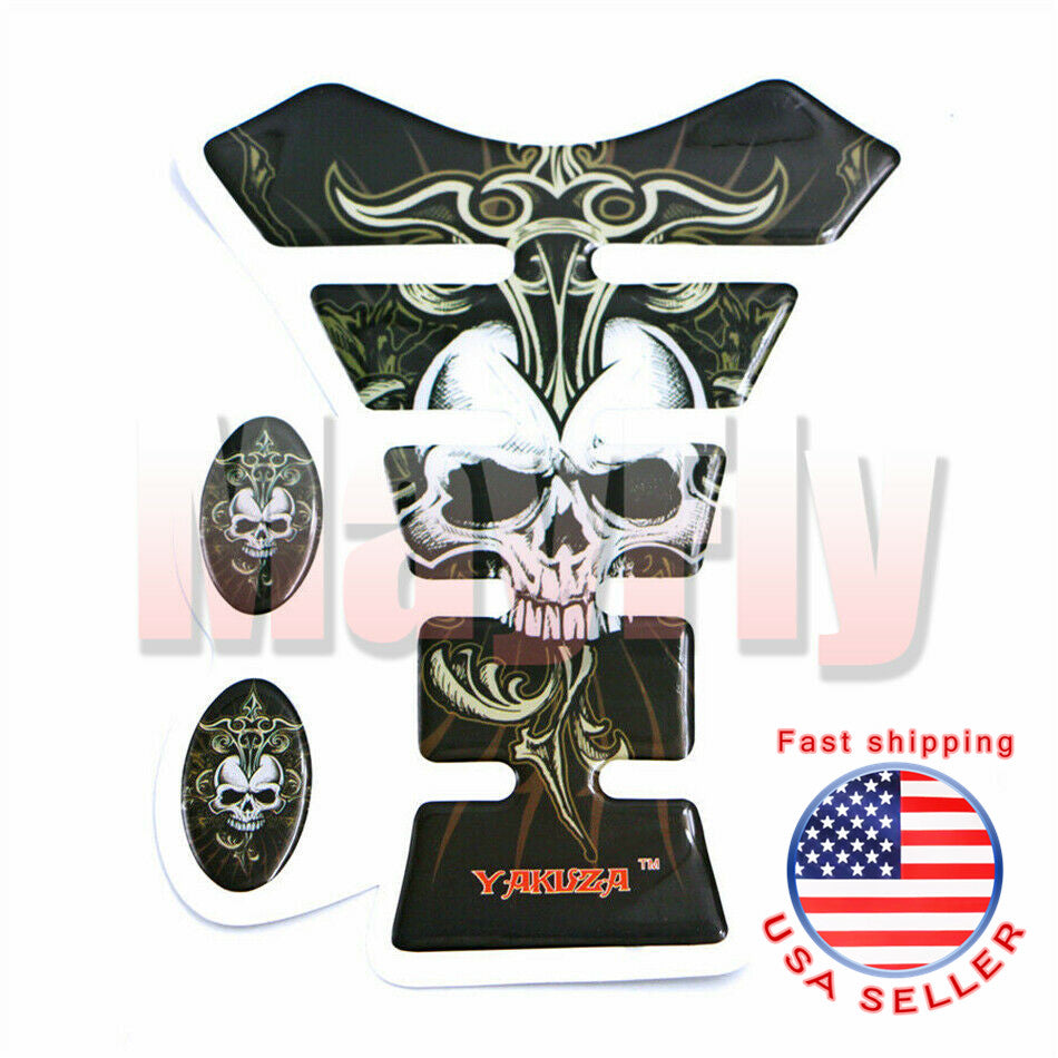 1pcs Carbon Fiber Tank Pad Tankpad Protector Sticker Motorcycle Universal Decal