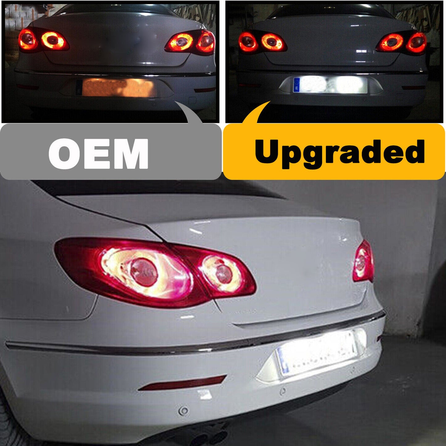 2Pcs. LED Licence for VW for Golf MK4 MK5 MK6 MK7 for Passat B7 Number Plate Light Lamp