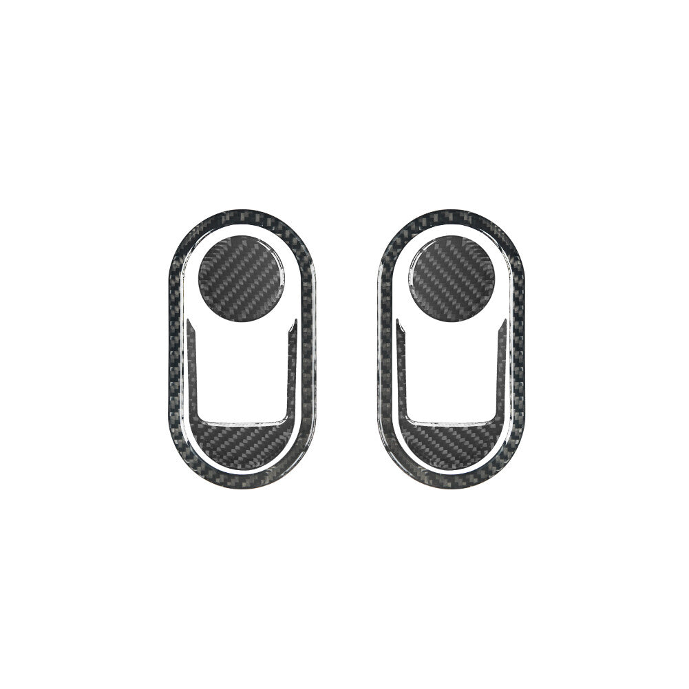 6X Carbon Fiber Interior Rear Door Handle Trim for Jeep for Wrangler 2007-2010