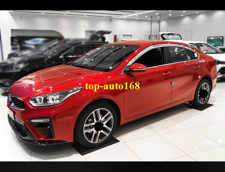 for Kia Forte 2019-2023 Chrome Window Visor Vent Sun Shade Rain Guard Door Visor
