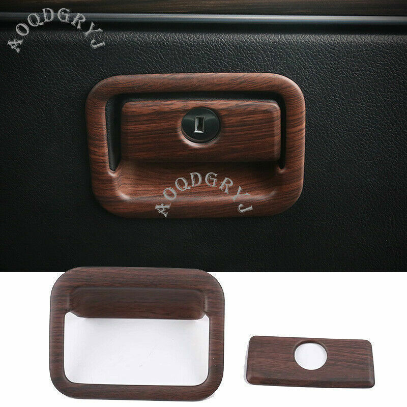 Wood Grain 2X for Co -pilot Storage Box Handle Cover for Toyota Prado FJ150 2010-2021