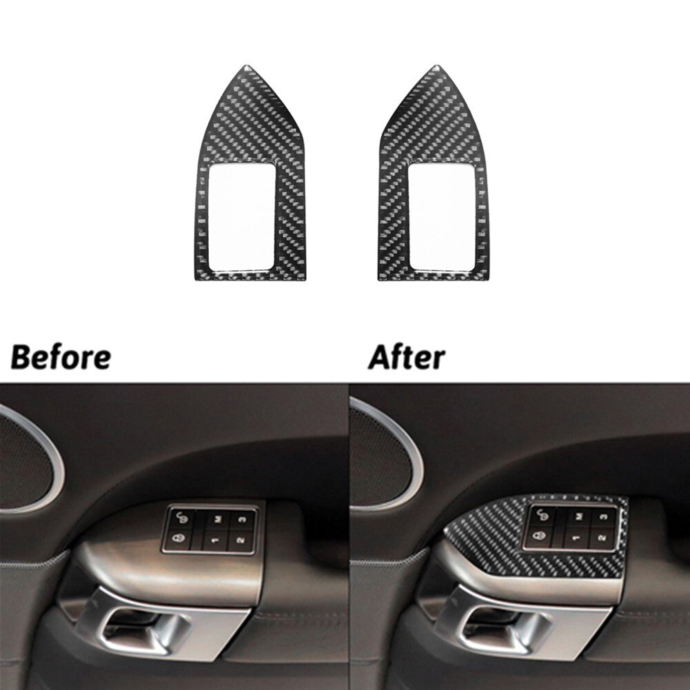 Carbon Fibre Memory Switch For Front Door Seats Trim For Land for Range Rover Sport