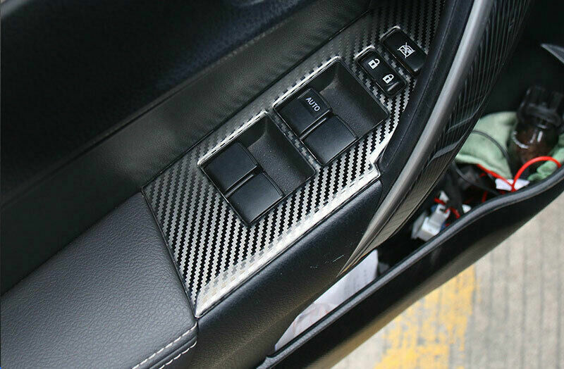 for Toyota for Corolla 2014-2018 Carbon Fiber Interior Window Lift Panel Switch Trim