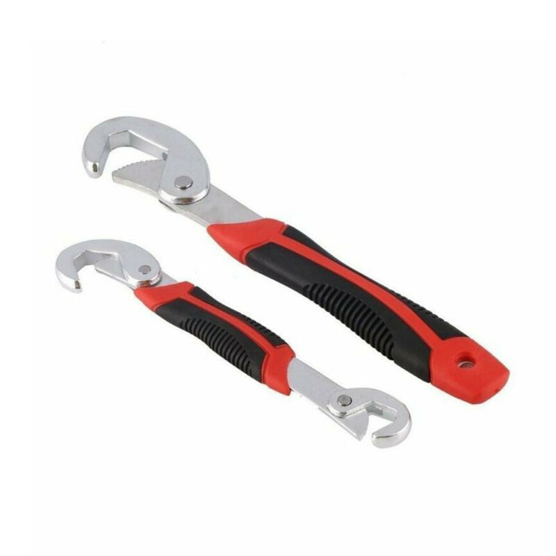 2x Car Portable Adjustable Quick Snap Grip Wrench Wrench Hand Universal Tool Set