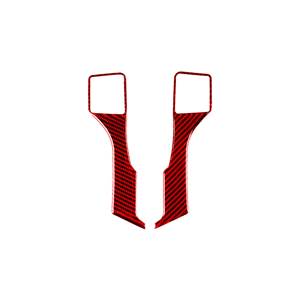 Red Carbon Fiber Steering Wheel Cover Trim for Toyota for Land Cruiser Prado 2010-18
