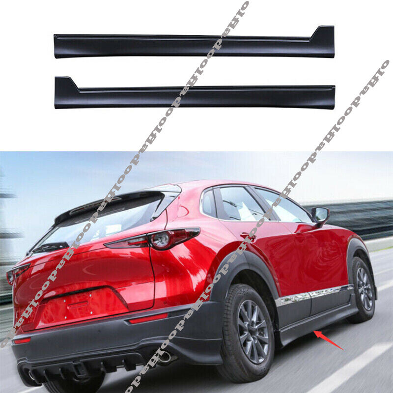 for mazda CX-30 2020-2022 Black Side Skirts Extension Spoiler Lip Body Splitter