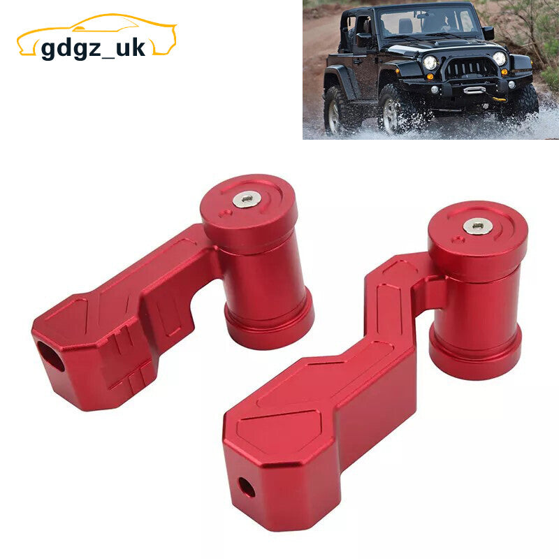 2pcs Red Car Gear Shift Lever Knob Cover Kit for Jeep for Wrangler JK JKU 2011-2018