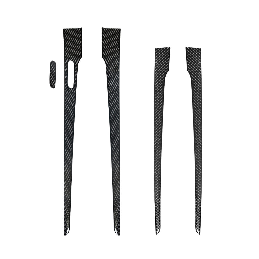 Carbon Fiber Interior Rear Front Door Cover Trim for Chevy Impala 2014-2020