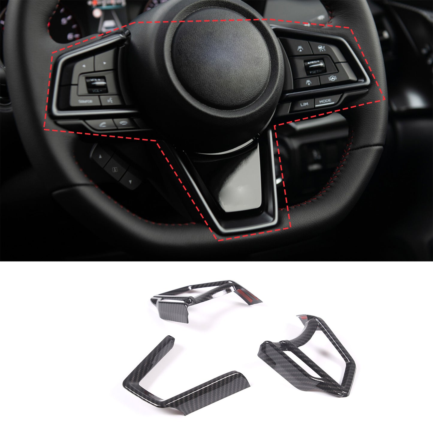 ABS carbon fiber driver assistance button cover for Toyota FJ Cruiser 07-21