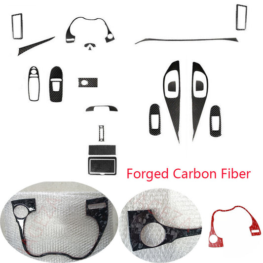 21PCS for Infiniti Q50 Q60 2014-2022 Forged Carbon Fiber Interior Set Kit Trim