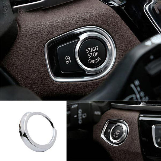 for BMW 3 4 Series GT 2013-2019 ABS Silver Cover Ring One-Button Start Switch