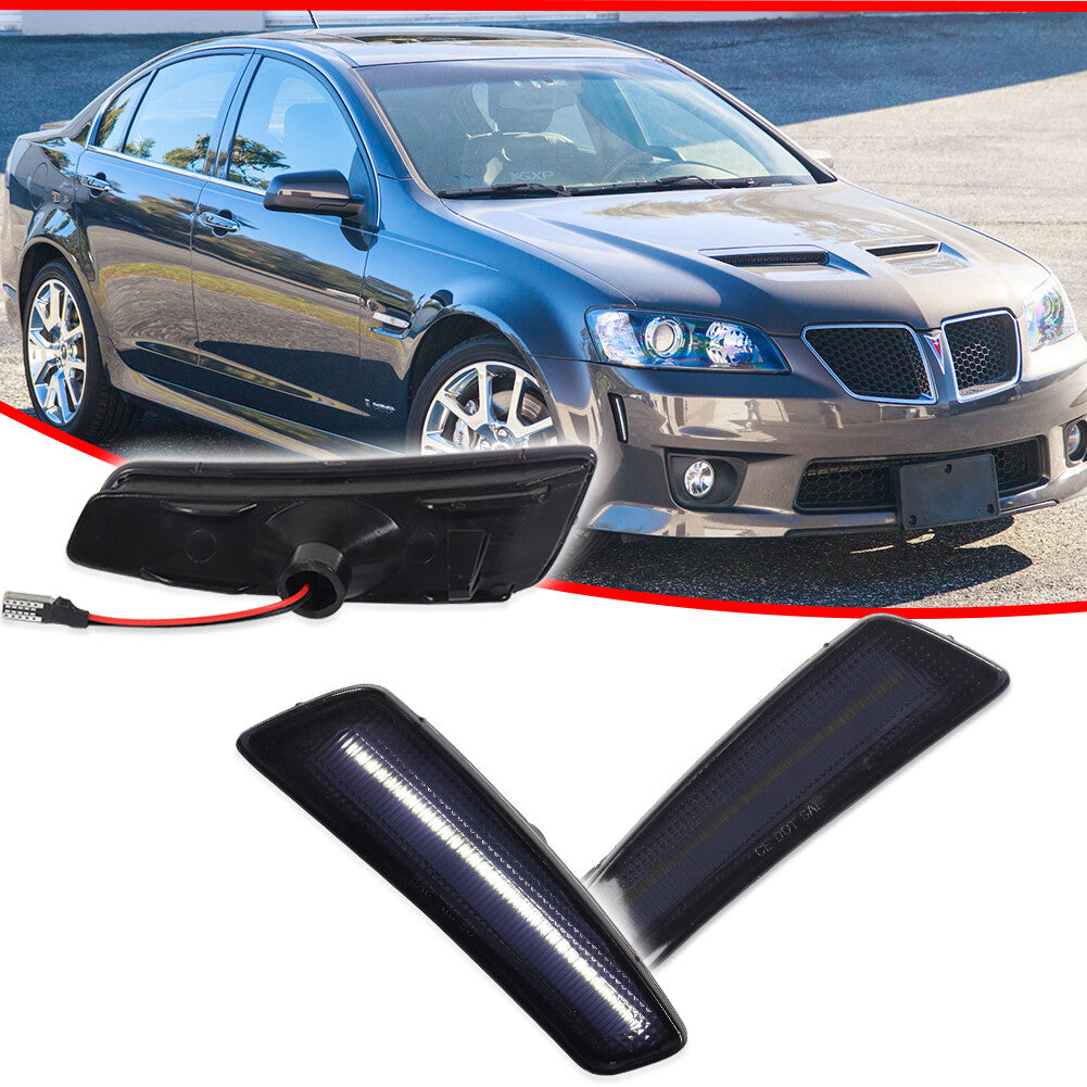 2-pack white smoke front indicator LED lights suitable for 2008-2009 for Pontiac G8