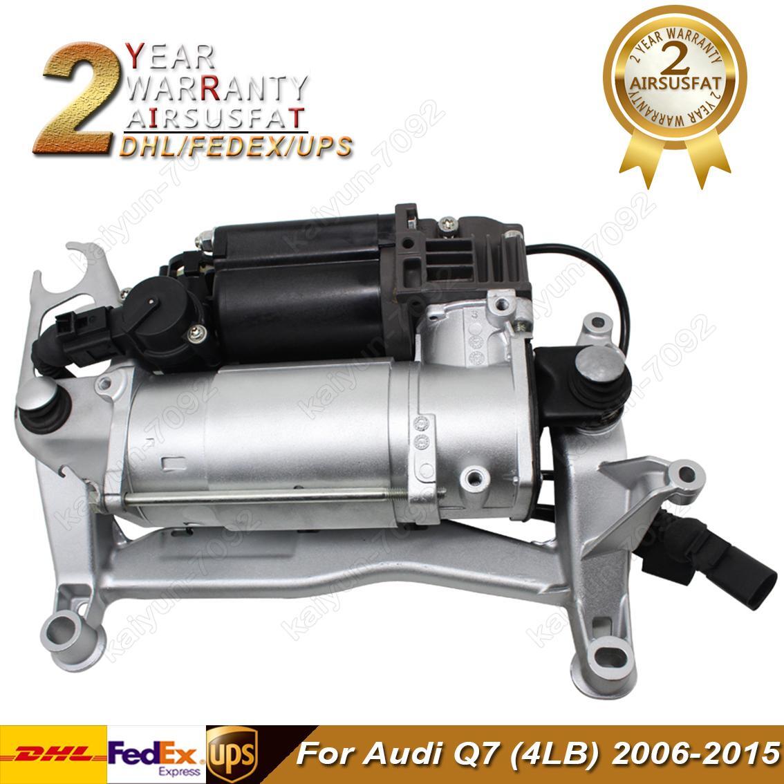 for Audi Q7 (4LB) 2006-2015 Air Suspension Compressor Pump w/Bracket 7L8616007C