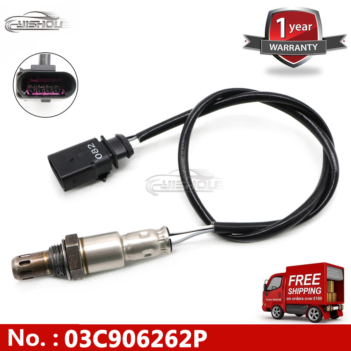 03C906262P CLambda O2 Oxygen Sensor - new, Suitable for Audi A4, A6, Mii, and for Skoda 250 - 24994