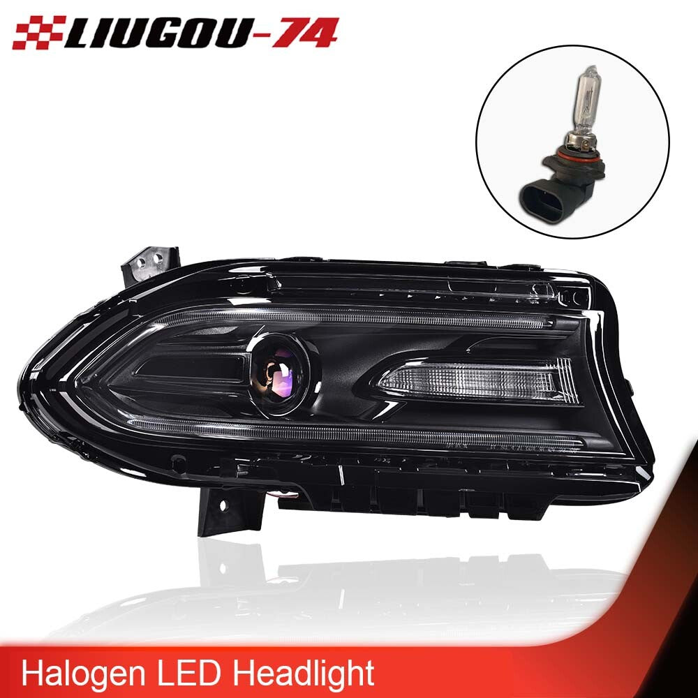 Suitable for 15-22 for Dodge Charger Halogen LED DRL Projector Headlight for Right-Hand Passenger