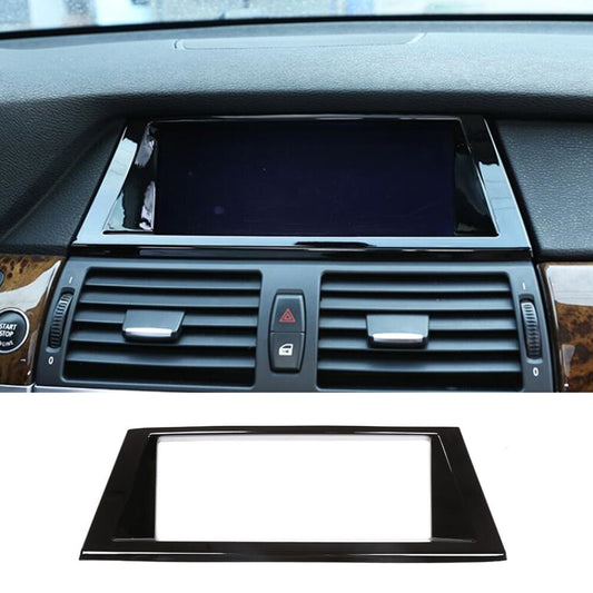 Gloss Black ABS GPS Navigation Panel Frame Cover for BMW X5 E70 X6 E71 2008-2013