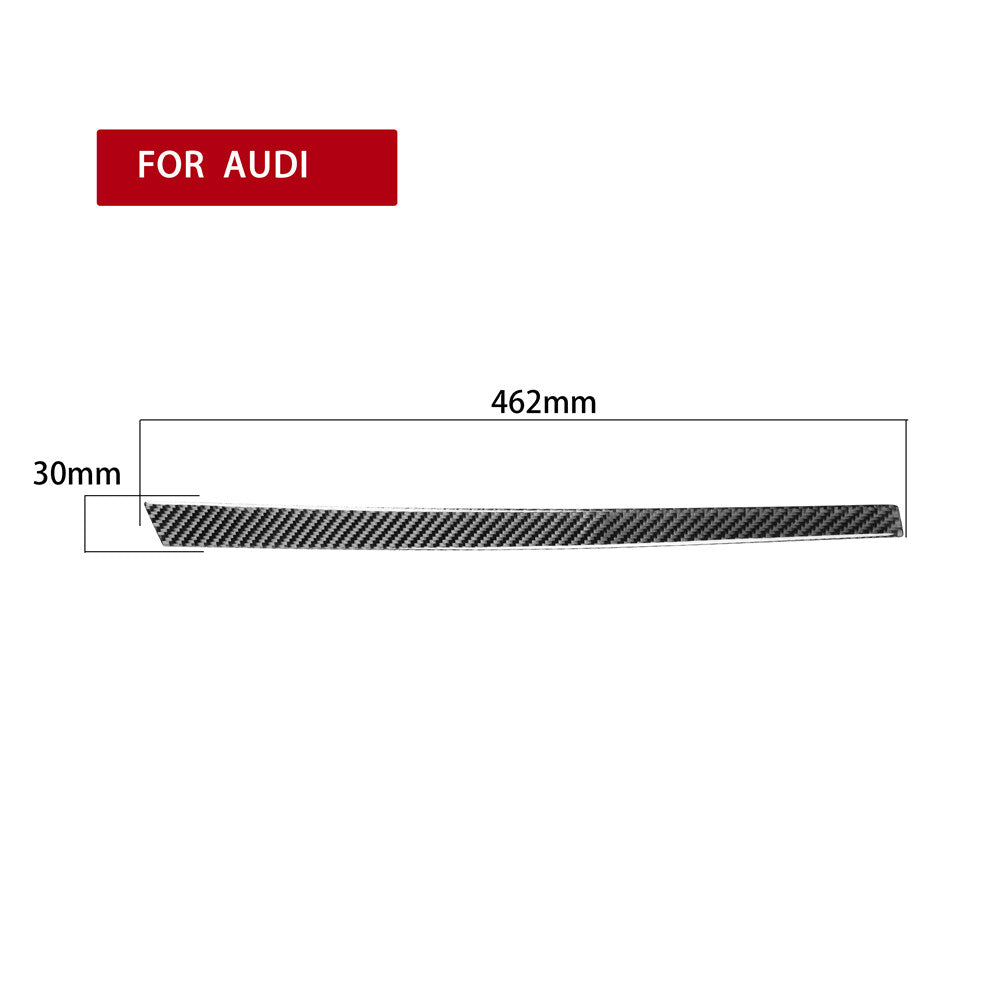 for Audi for A4 B9 2017-19 Carbon Fiber for Co -pilot Console Decorative Strip Cover Trim