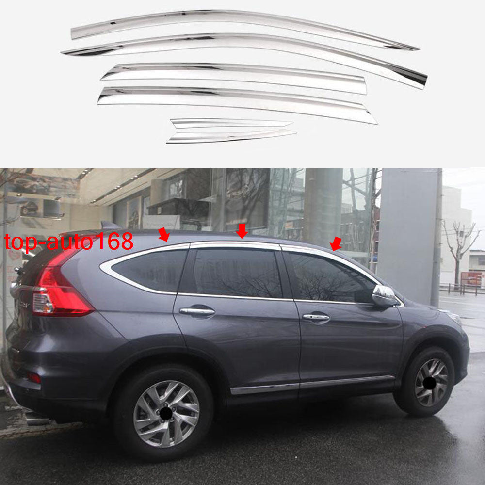 for Honda CR-V 2012-2016 Chrome Window Wind Visors Rain Guard Vent Deflectors