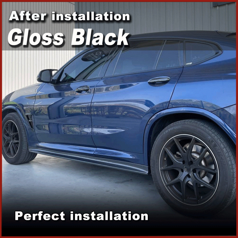 for BMW X3M F97 X4M F98 2019-2021 Gloss Black Side Skirt Extension Lip Spoiler