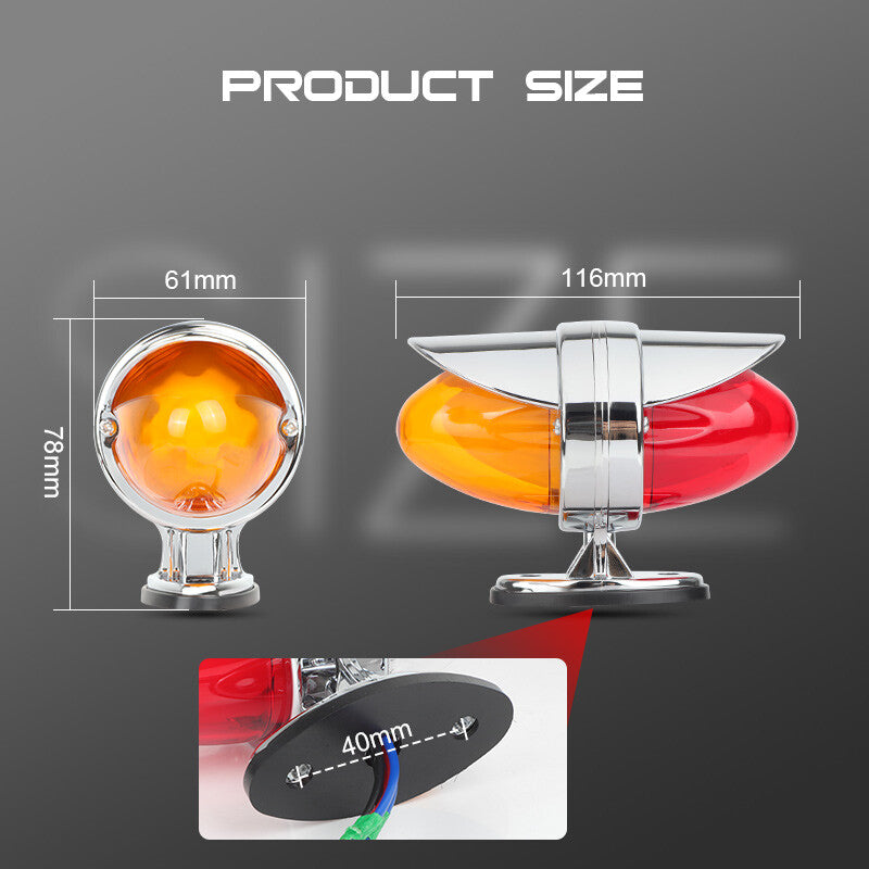 2pcs Double-Faced LED Pedestal Truck Trailer Side Markers Turn Signal Lights