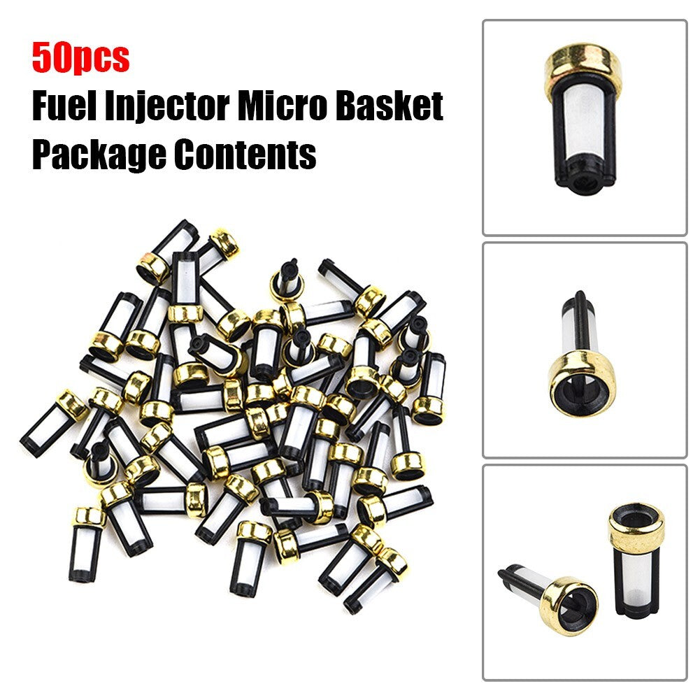 50filter Basket Filter Fit Fuel Injector Micro-Parts Repair Kits Trim Accessary