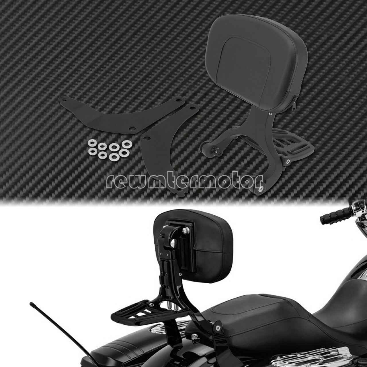 Multi-Purpose Black Driver  Passenger Backrest Fit For Sport Glide 2018-2022