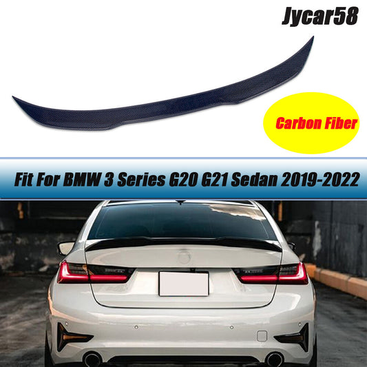 Carbon Fiber Rear Trunk Spoiler Wing Lip Trim for BMW 3Series G20 G21 2019-2022